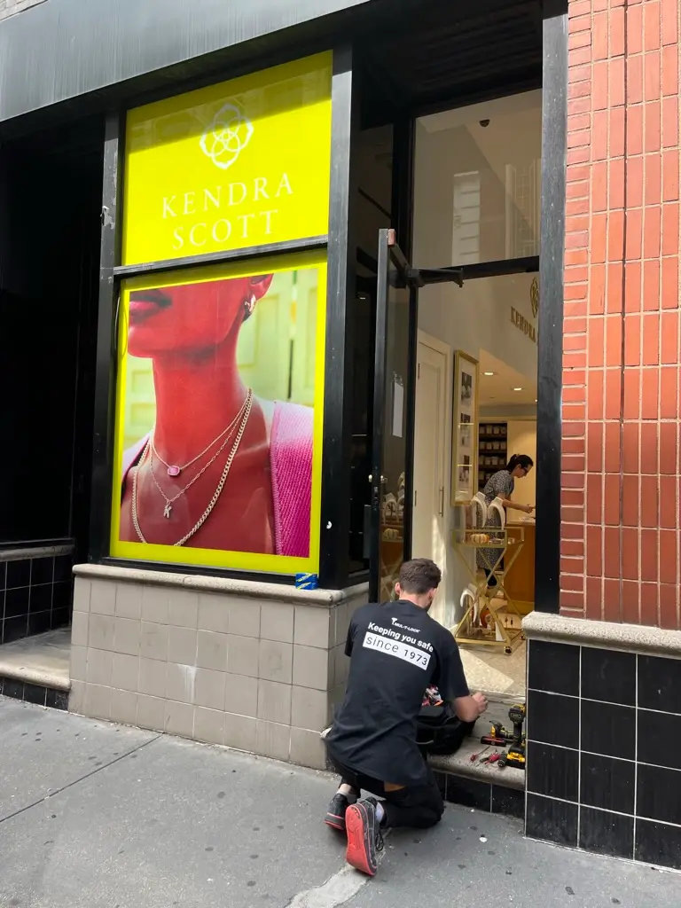 Westchester locksmith performing a commercial lockout service