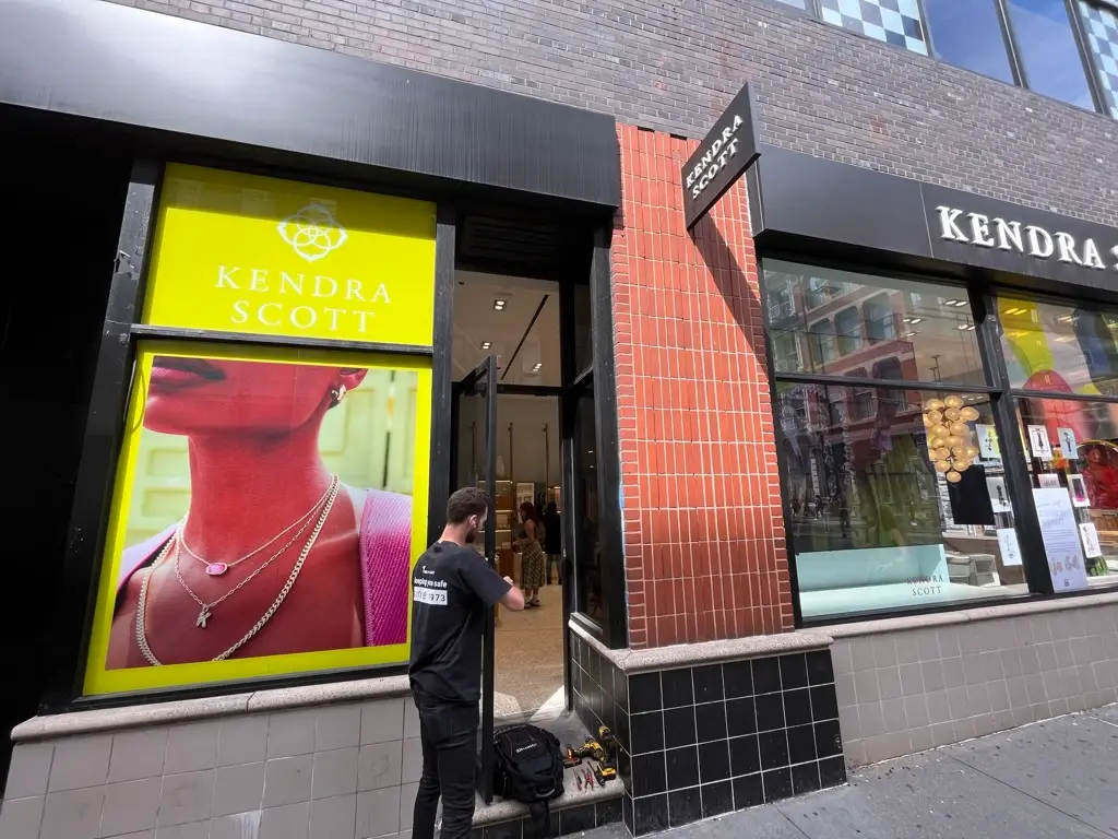 Locksmith servicing a Westchester storefront entrance